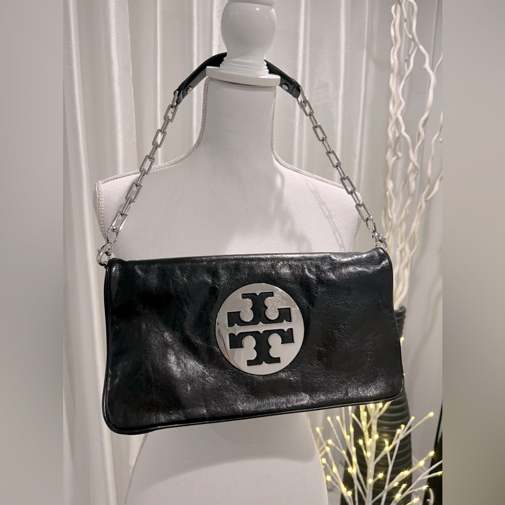 Tory Burch Leather Shoulder Clutch